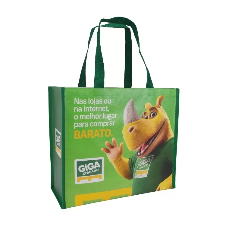23018 - Sacola de rafia laminada personalizada